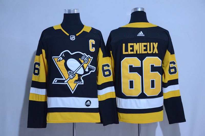 2017 NHL Pittsburgh Penguins #66 Lemieux black Adidas Stitched Jersey->pittsburgh penguins->NHL Jersey